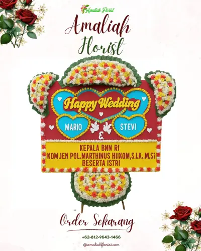 Karangan Papan Bunga Pernikahan di Cimaragang